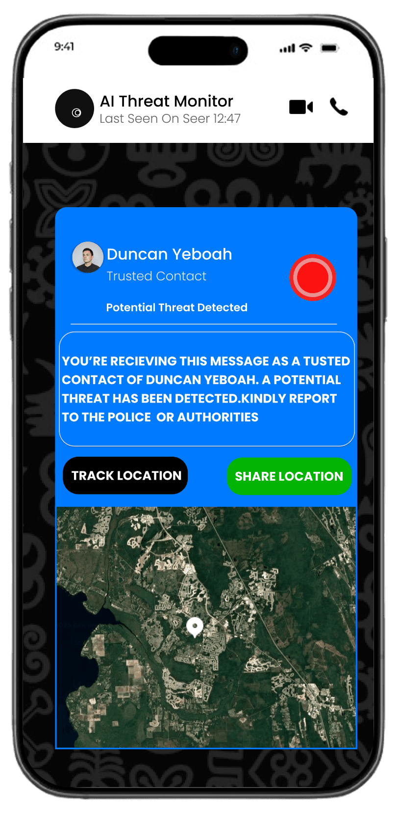 Seer app preview on a phone